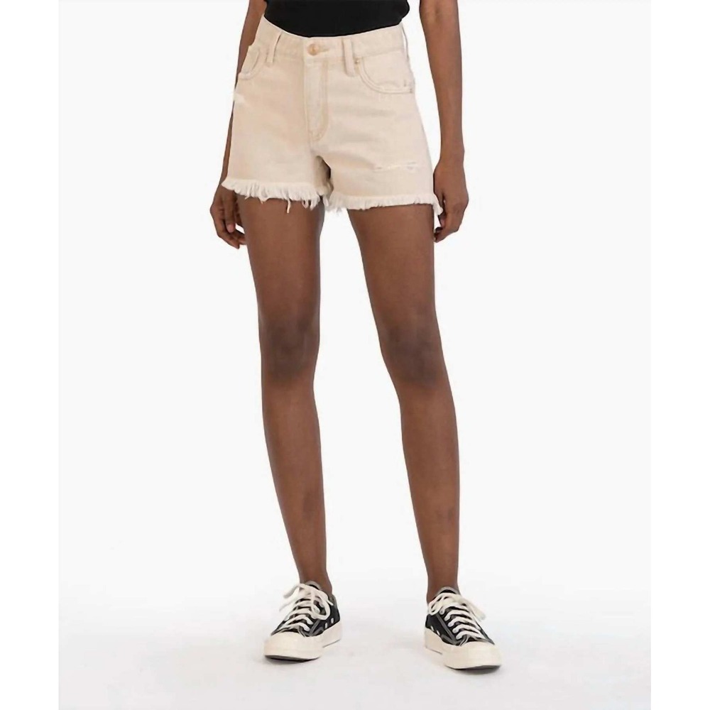121. Kut From The Kloth Jane Denim Short in Tan size 12